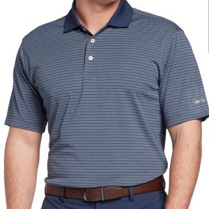 Walter Hagen men’s short sleeve polo shirt size L/Large navy striped